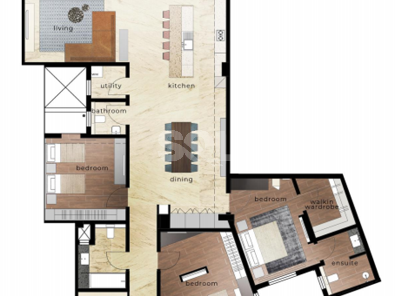 Penthouse in Mosta To Rent
