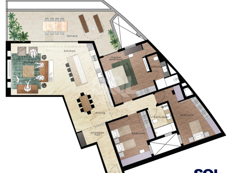 Penthouse in Mosta To Rent