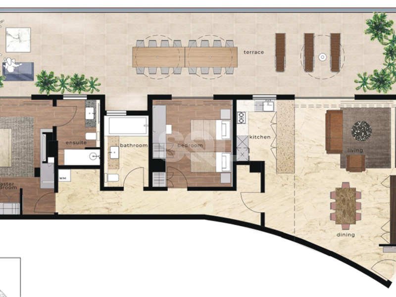 Penthouse in Mosta To Rent